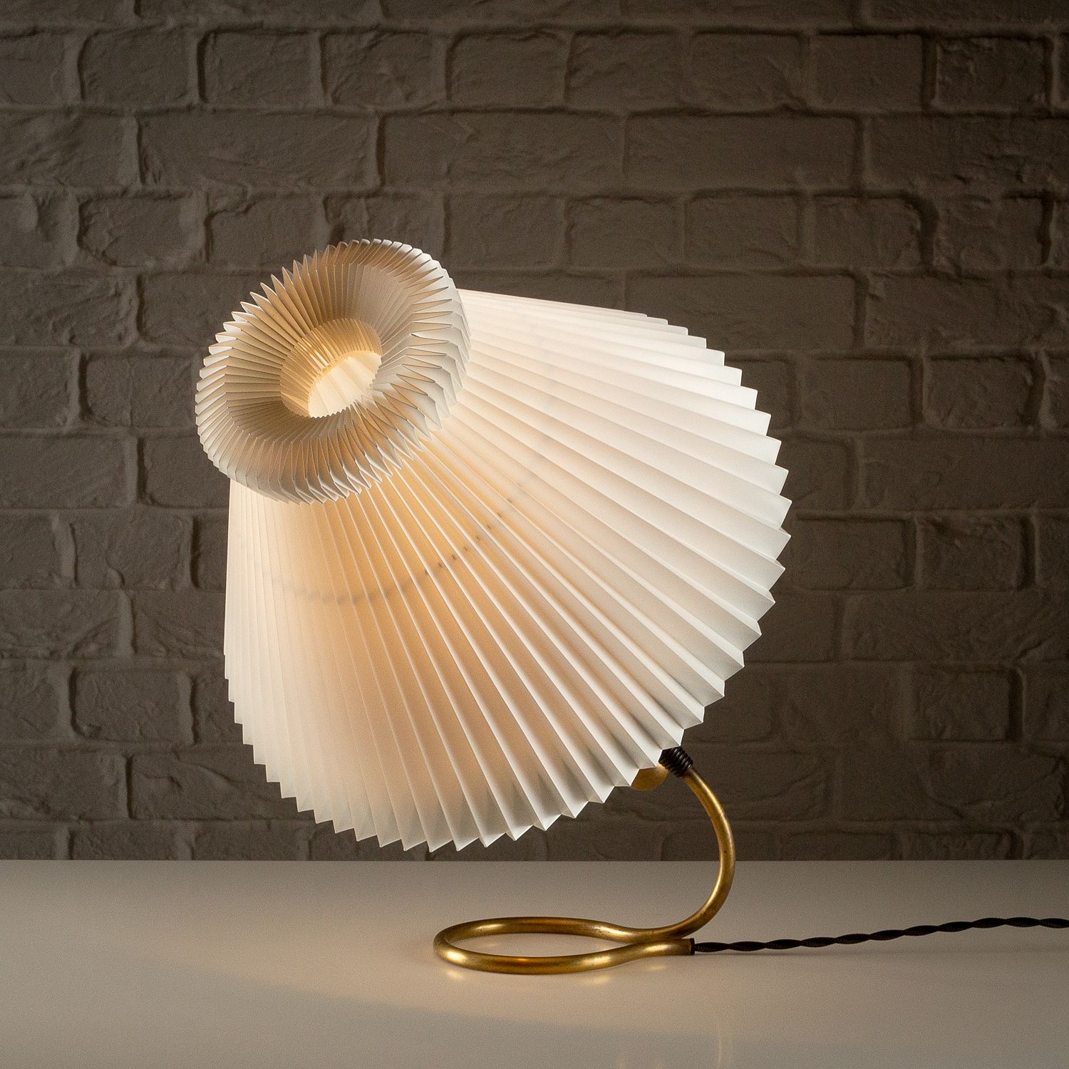 Le Klint 306 Table Or Wall Lamp In Brass By Kaare Klint, Denmark, 1960s photo for sale