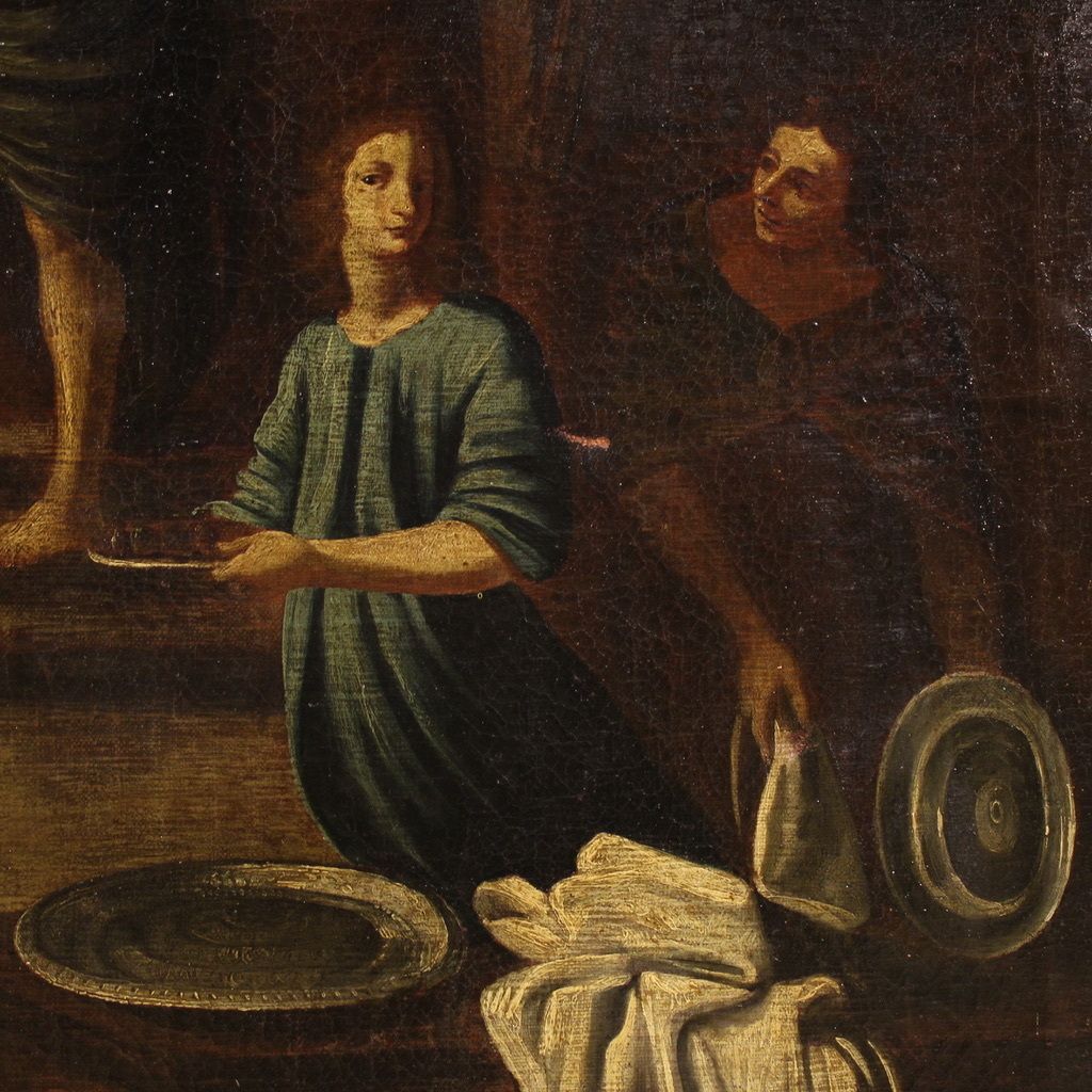 Art Great 17th Century Italian Painting, Herod's Banquet photo
