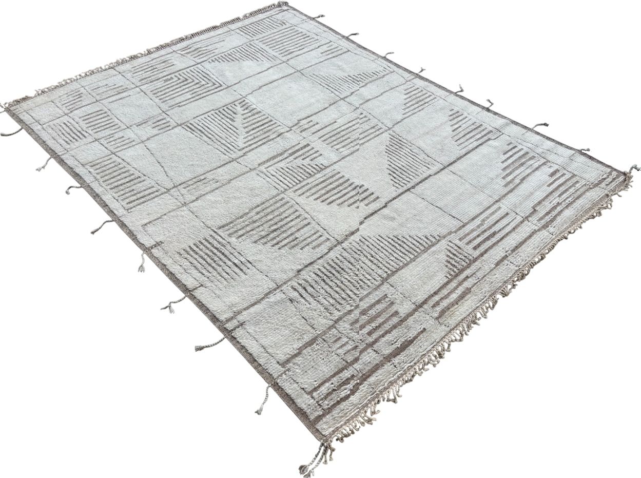 305x427 Cm Vintage Hand Knotted Moroccan Style Large Area Rug. 100% Natural Wool photo for sale