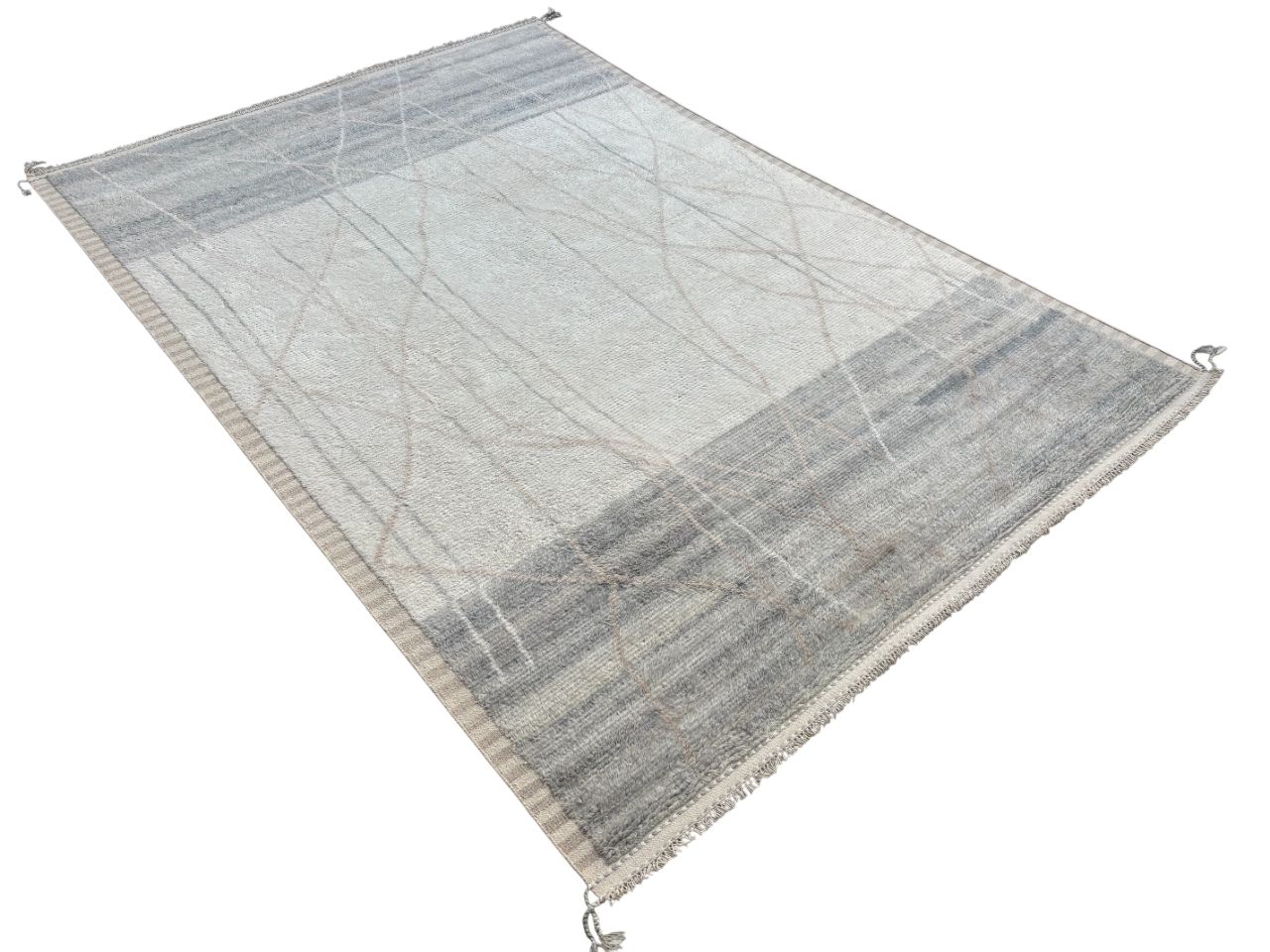 305x427 Cm Vintage Hand Knotted Moroccan Style Large Area Rug. 100% Natural Wool photo furniture