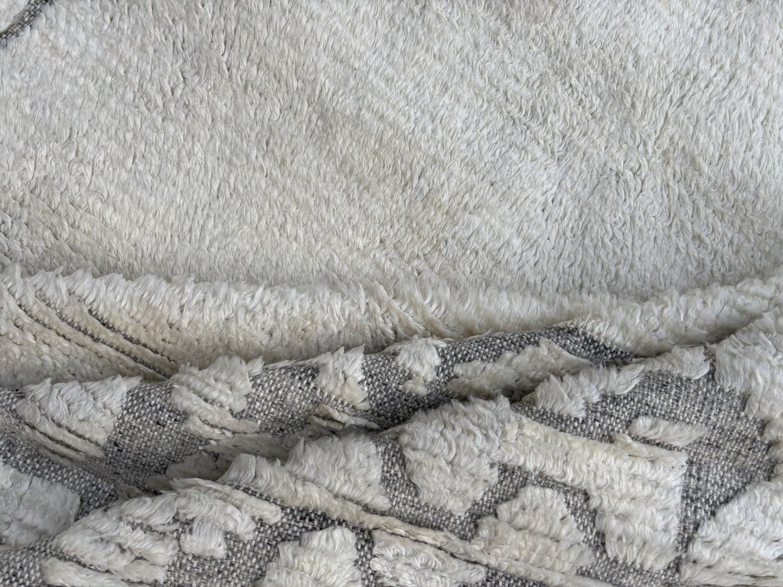 275x365 Cm Vintage Hand Knotted Moroccan Design Rug. Handmade Beni Ourain Carpet. 100% Natural Wool photo vinterior