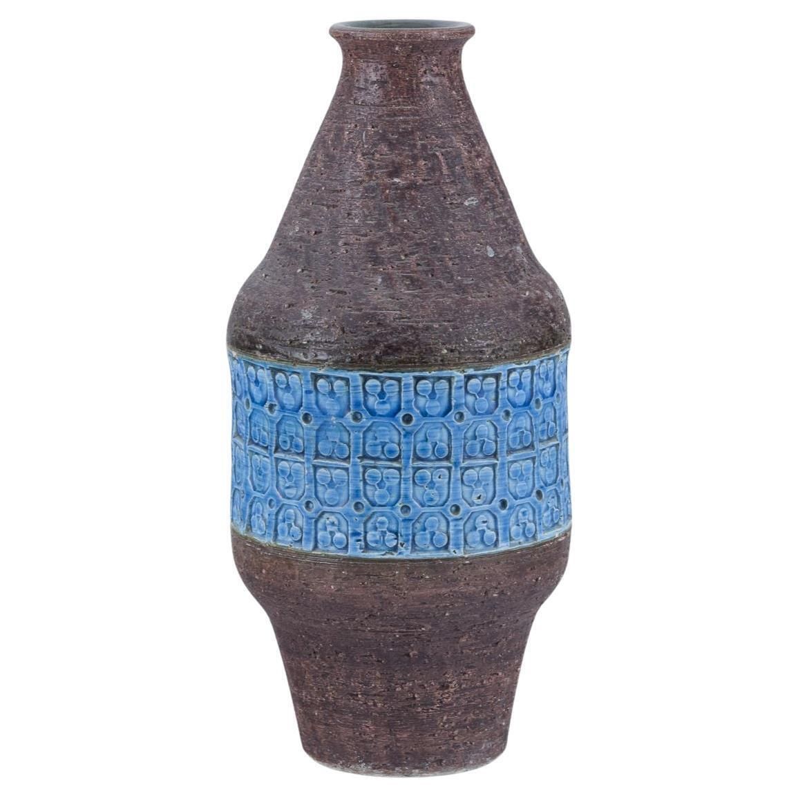 Aldo Londi For Bitossi, Italy. Large Vase In Rimini Blue Glazed Ceramic.