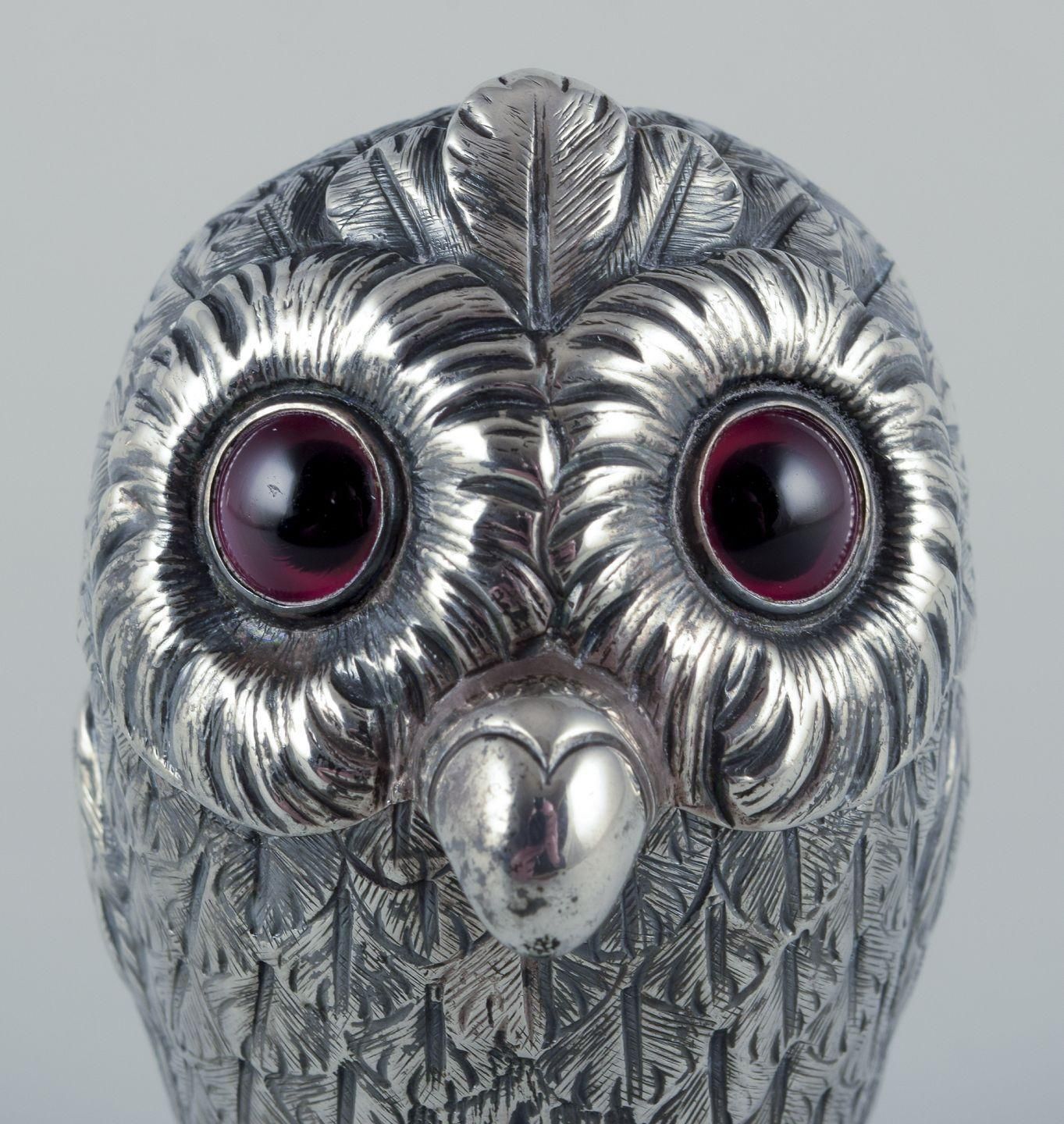 Edward Charles Brown. Rare Mustard Jar In The Shape Of An Owl. photo 3011.0