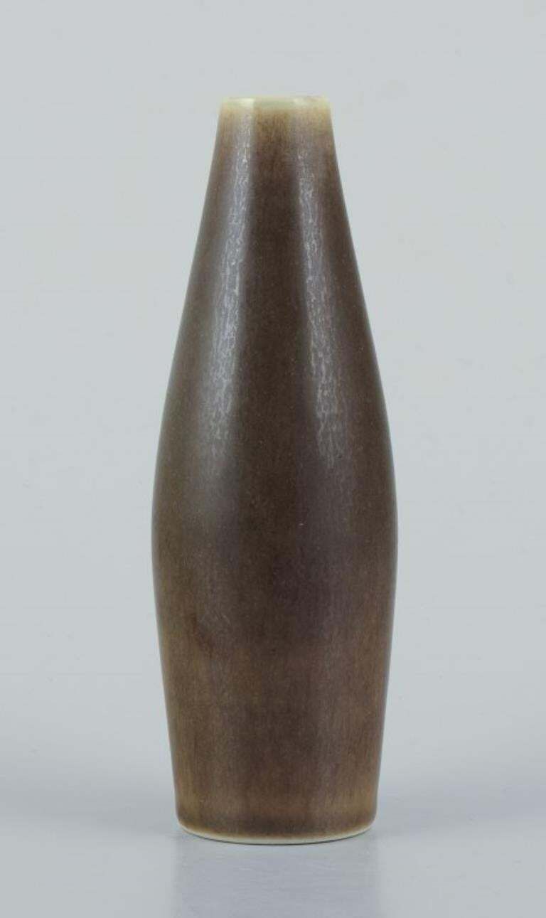 Per Linnemann Schmidt For Palshus. Slender Ceramic Vase With Hare Fur Glaze photo Home Decor