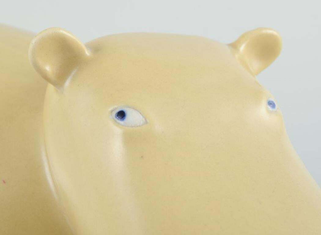 Marianne Gunnemark For Höganäs. Very Large And Rare Ceramic Figurine Of Hippo photo 361.0