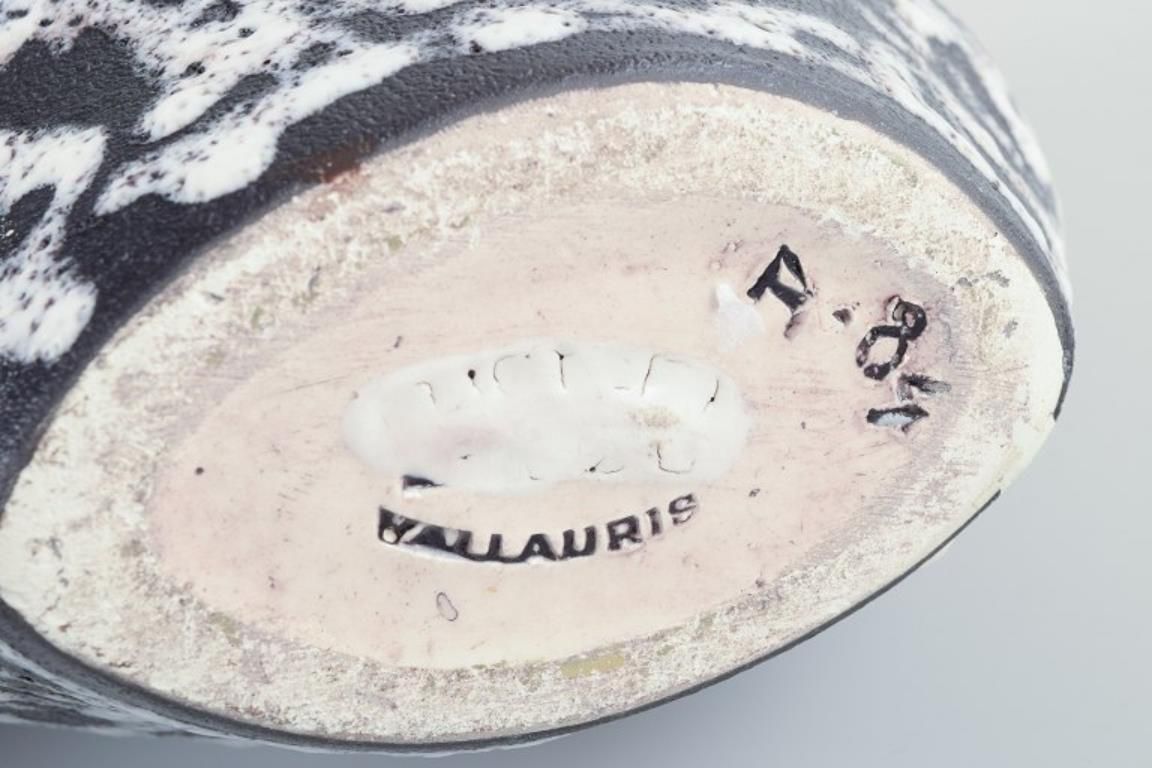 Vallauris, France. Ceramic Vase In Surrealist Style. Raku Fired Glaze. photo buy