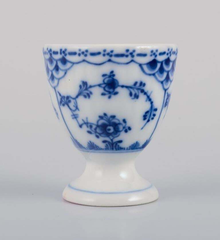 Royal Copenhagen Blue Fluted Half Lace, Set Of Four Egg Cups In Porcelain. photo for sale