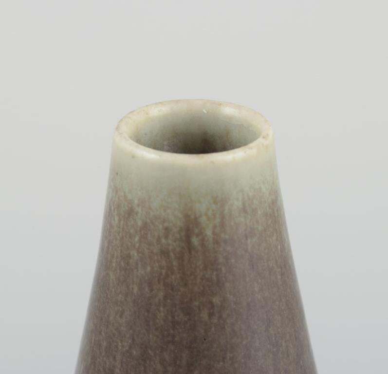 Per Linnemann Schmidt For Palshus. Ceramic Vase In Olive Green Hare Fur Glaze. photo 271.0