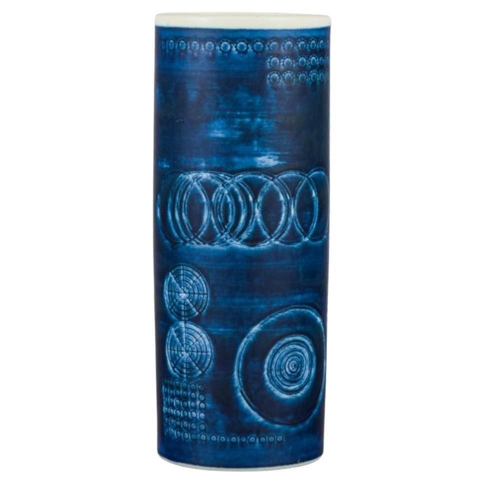 Olle Alberius For Rörstrand. Large "Sarek" Ceramic Vase In A Modernist Design.