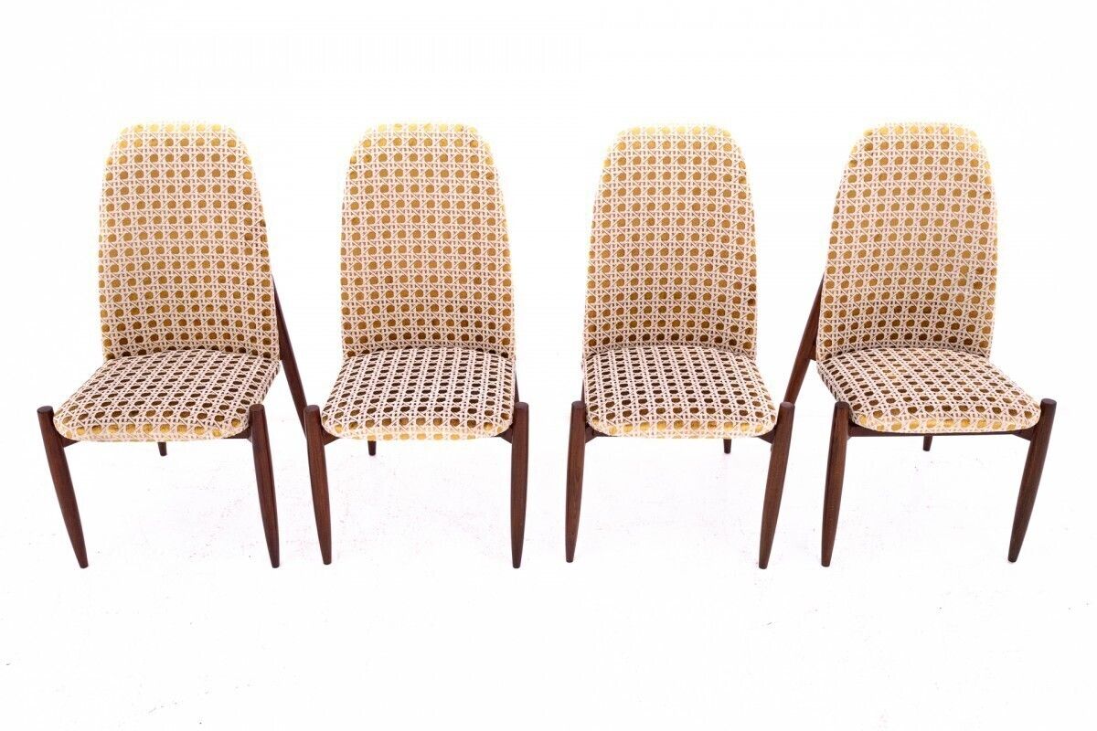 Set Of Art Deco Chairs, Czechoslovakia, 1950s. After Renovation. photo vintage