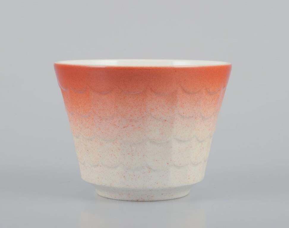 Wilhelm Kåge For Gustavsberg. Five Porcelain Plant Pots. Swedish Design. photo vinterior