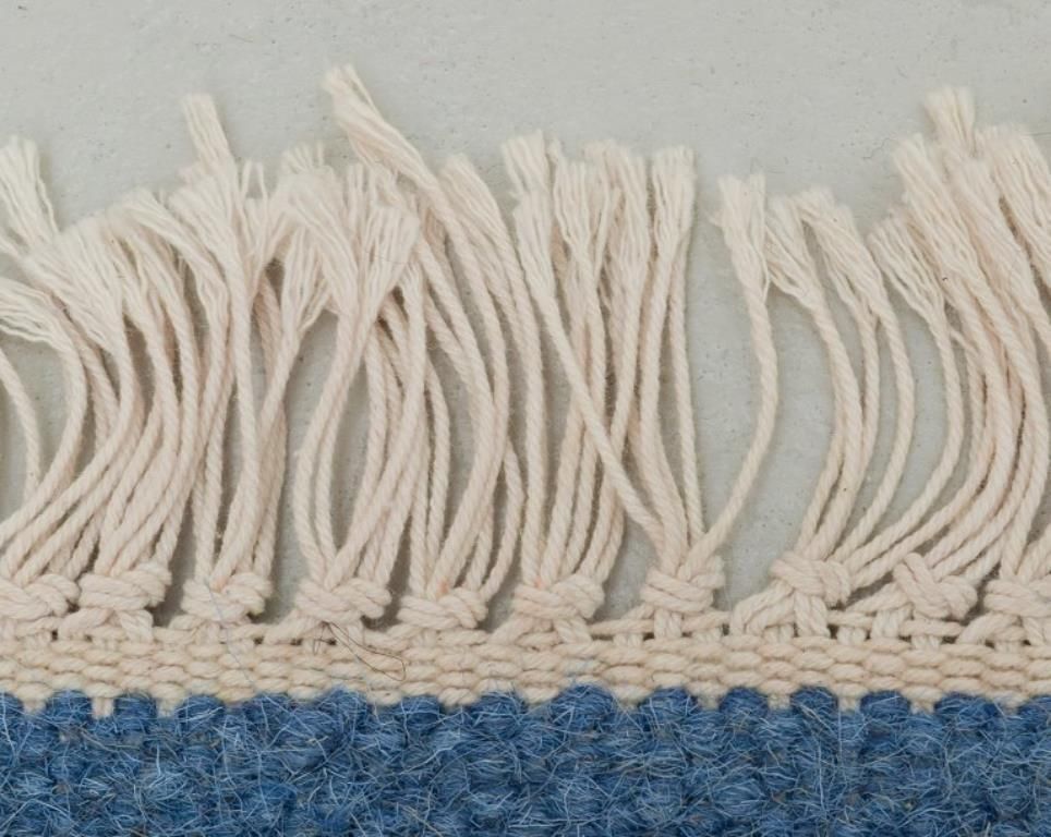 Swedish Handwoven Carpet In Pure Wool. Rölakan Technique. Mid 20th C. photo 271.0