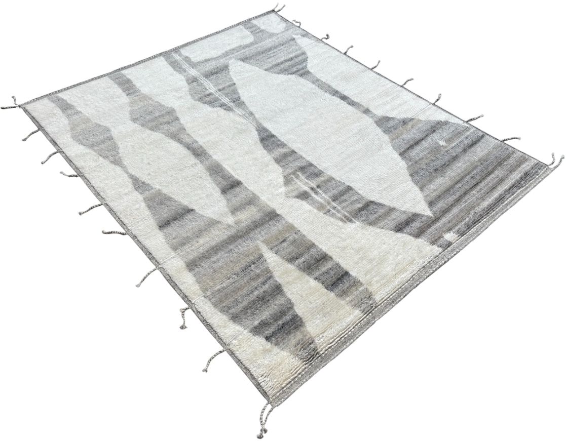 245x305 Cm Moroccan Style Area Rug. Vintage Handknotted Carpet. 100% Natural Wool photo furniture
