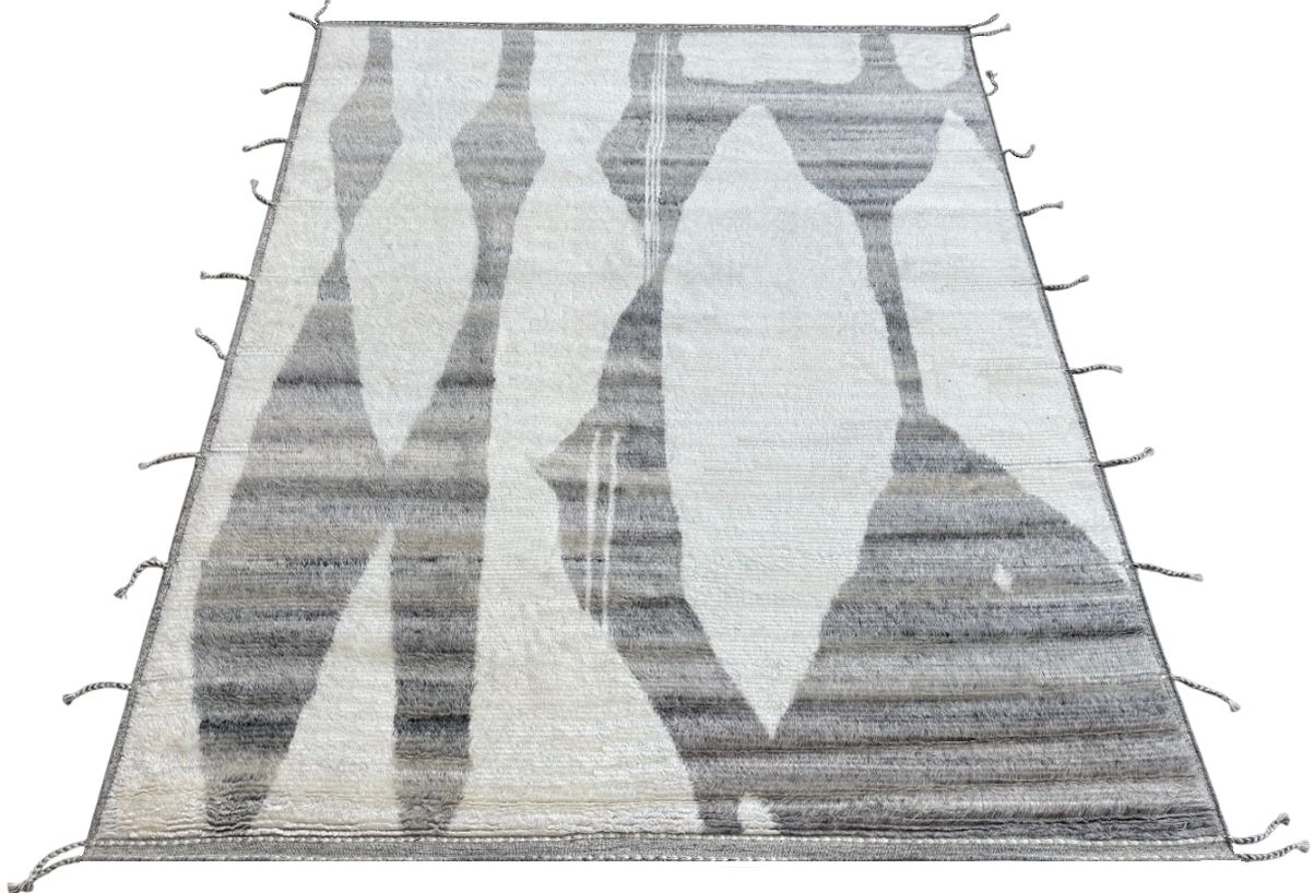 245x305 Cm Moroccan Style Area Rug. Vintage Handknotted Carpet. 100% Natural Wool photo Textiles