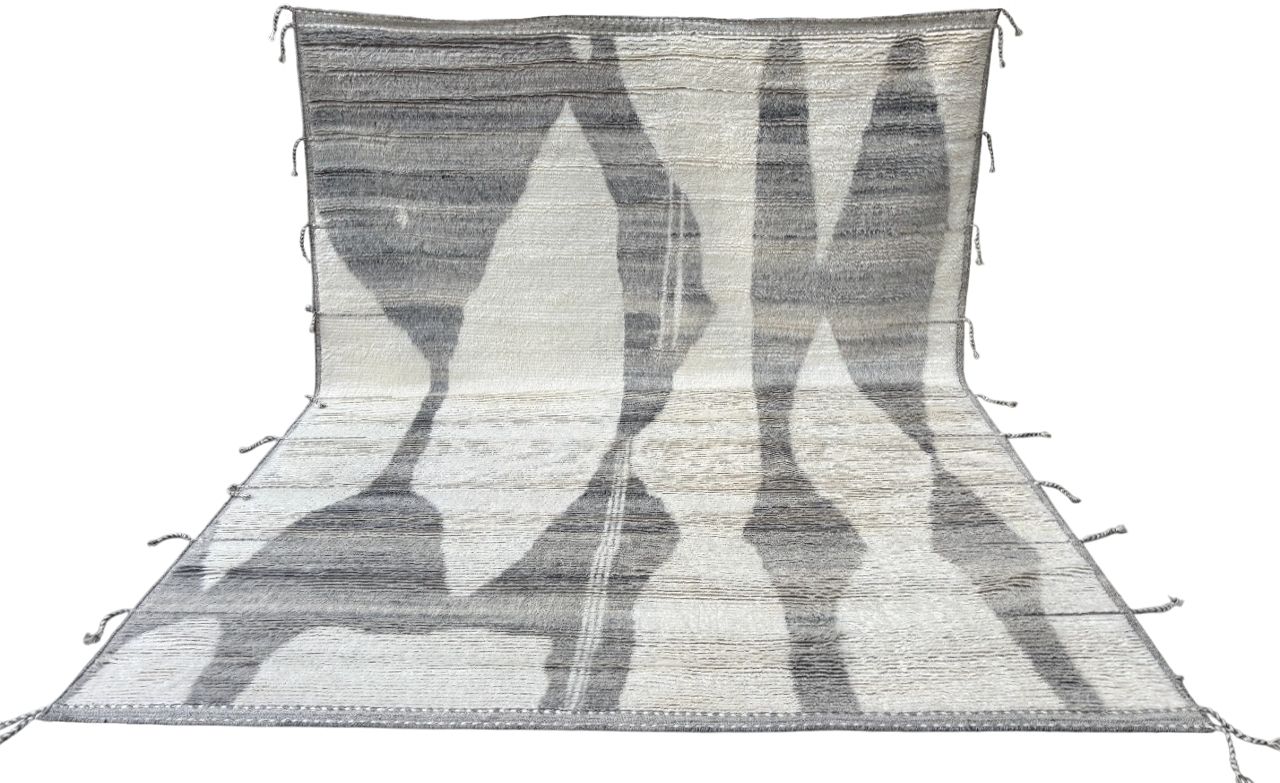 245x305 Cm Moroccan Style Area Rug. Vintage Handknotted Carpet. 100% Natural Wool photo 1199.0