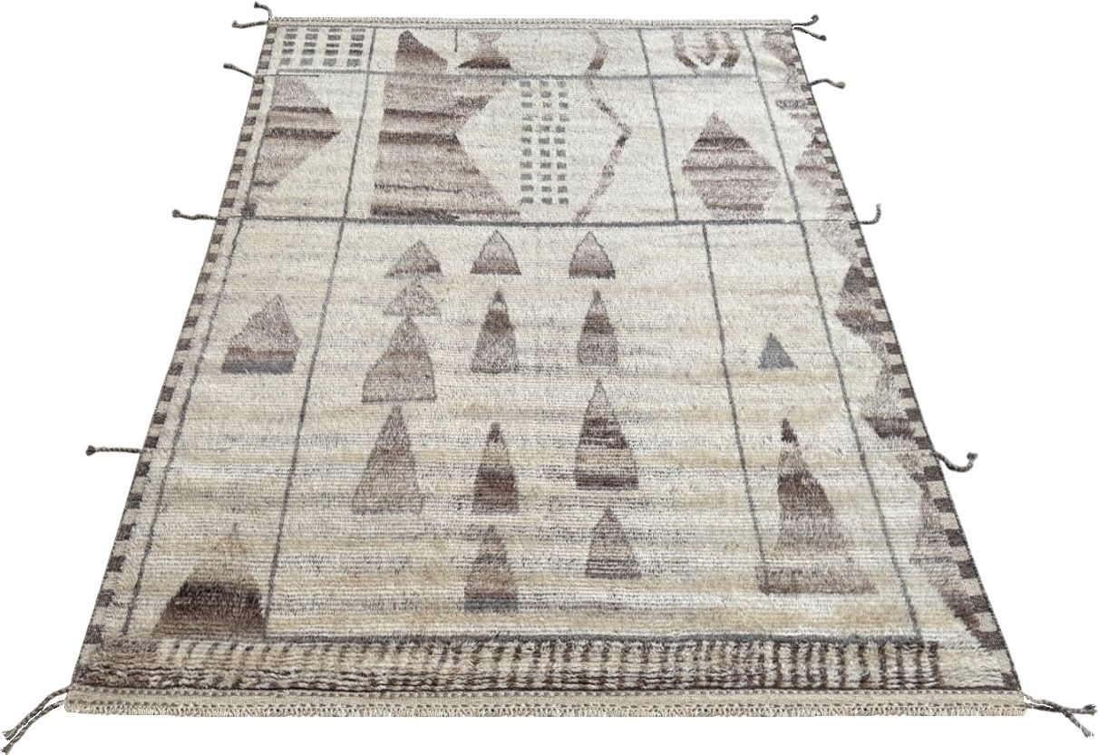 245x305 Cm Moroccan Style Area Rug. Vintage Handknotted Carpet. 100% Natural Wool photo vinterior