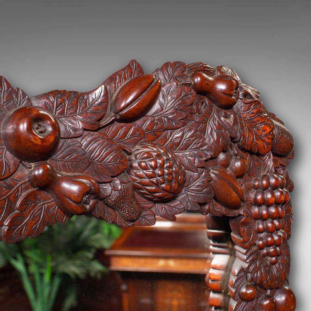 Antique Overmantle Mirror, English, Country House, Carved, Victorian, Circa 1900 photo vinterior