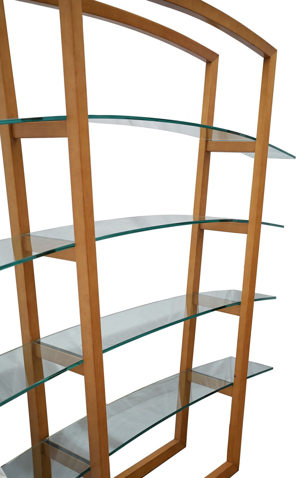 Vintage Curved Glass Shelves. Fiam Italia. Very Good Condition photo for sale