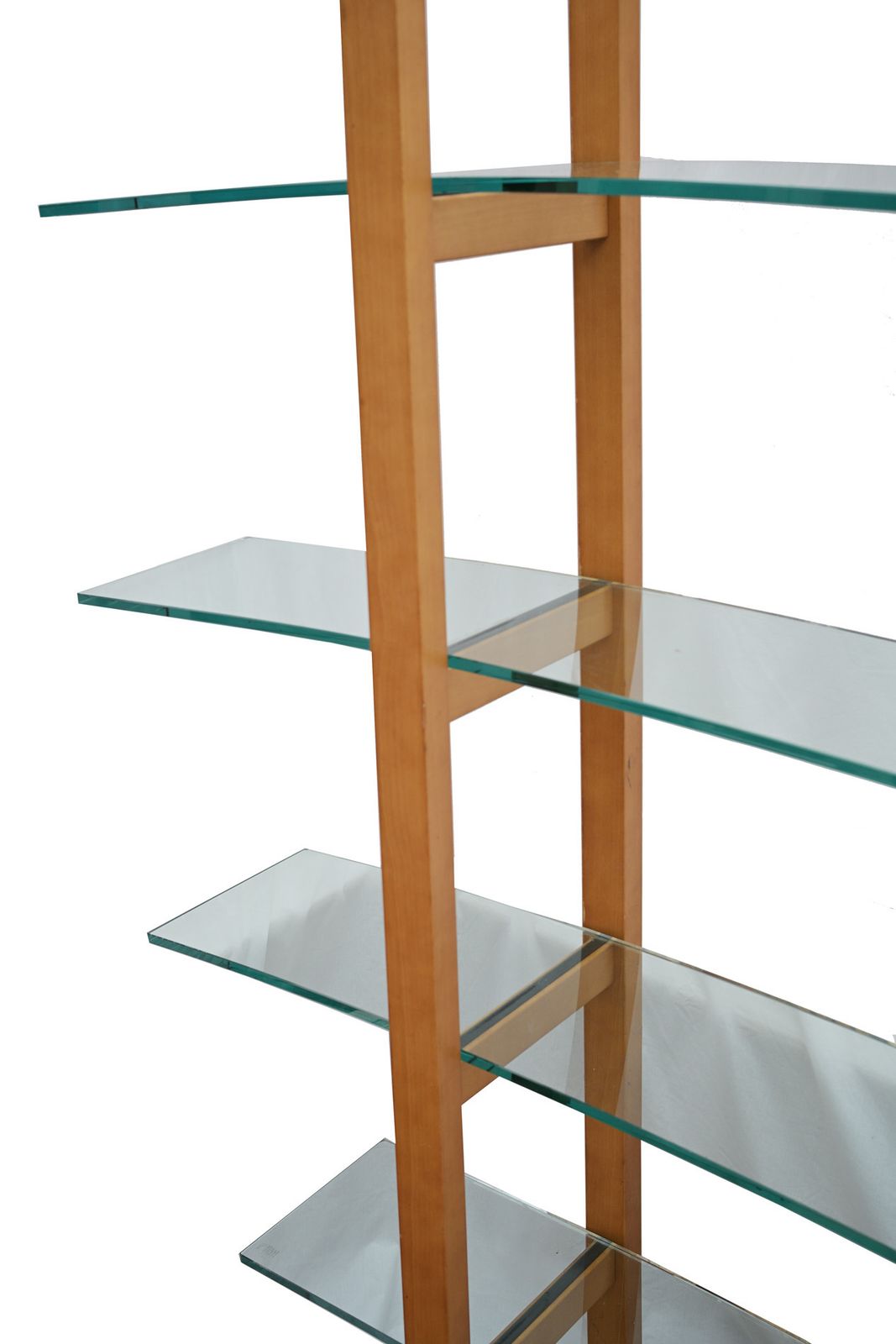Vintage Curved Glass Shelves. Fiam Italia. Very Good Condition photo Furniture