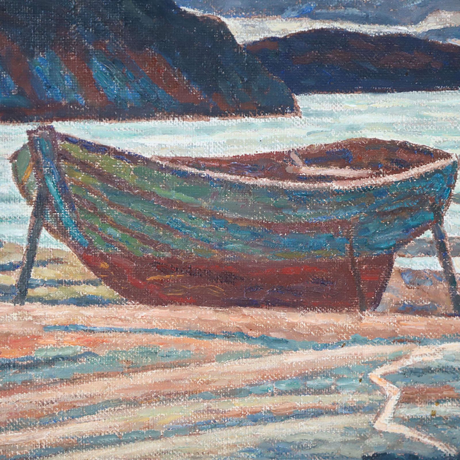 1937 Frans Timén Seascape – Mulnade Dag (Cloudy Day), A Bold Swedish Masterpiece photo 1195.0