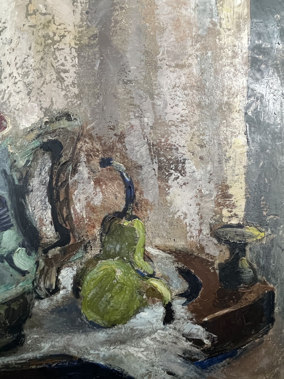 1948 Mid Century Still Life With Jug – Signed Oil On Canvas By Suzanne Thienpont (1905–2003) photo buy