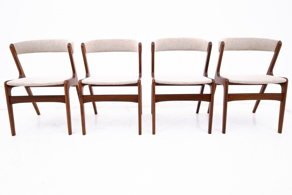 A Set Of Four Danish Chairs Model 68 ( Fire ) Produced By Anderstrup Mobelfabrik In The 60s. photo Furniture