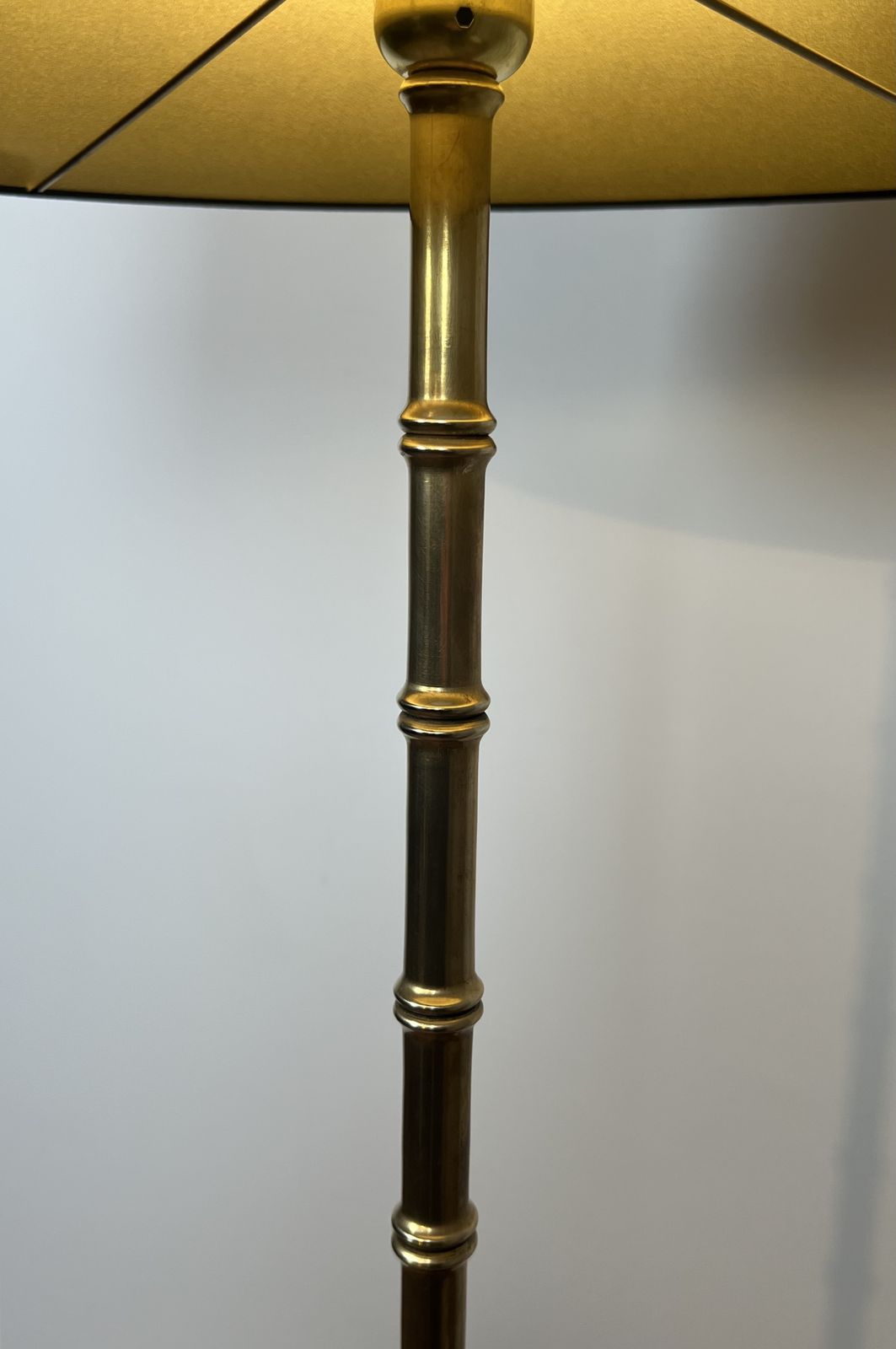 5900.0 Pair Of Faux Bamboo Floor Lamps In Bronze And Brass By Jacques Adnet photo