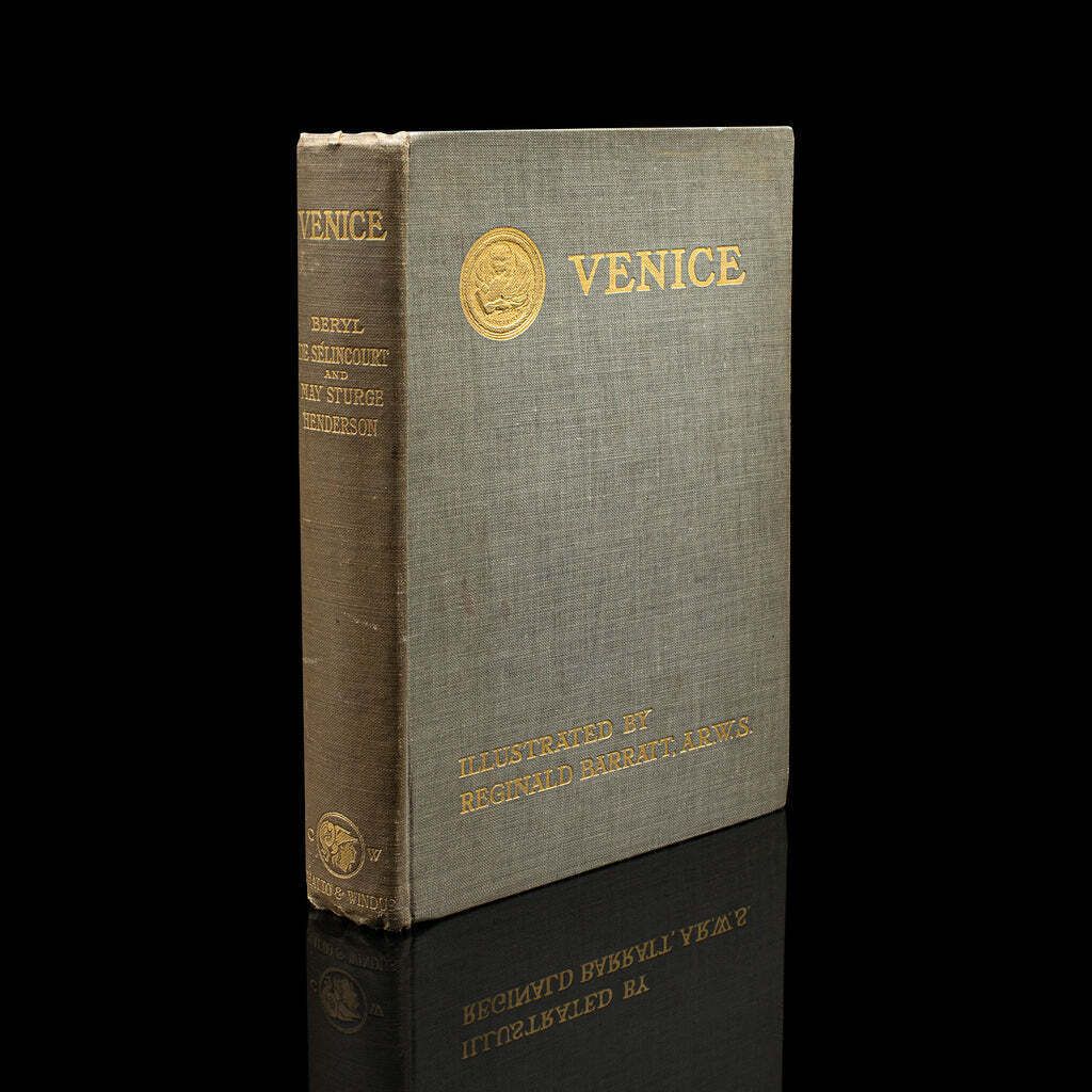 Antique Venice Art Book, Illustrated, Travel, Edwardian, Reginald Barratt, 1907