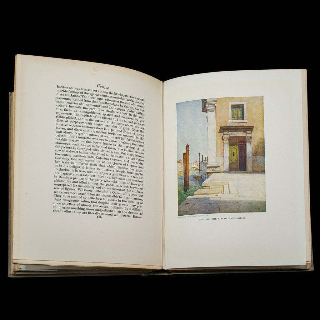 Antique Venice Art Book, Illustrated, Travel, Edwardian, Reginald Barratt, 1907 photo vintage