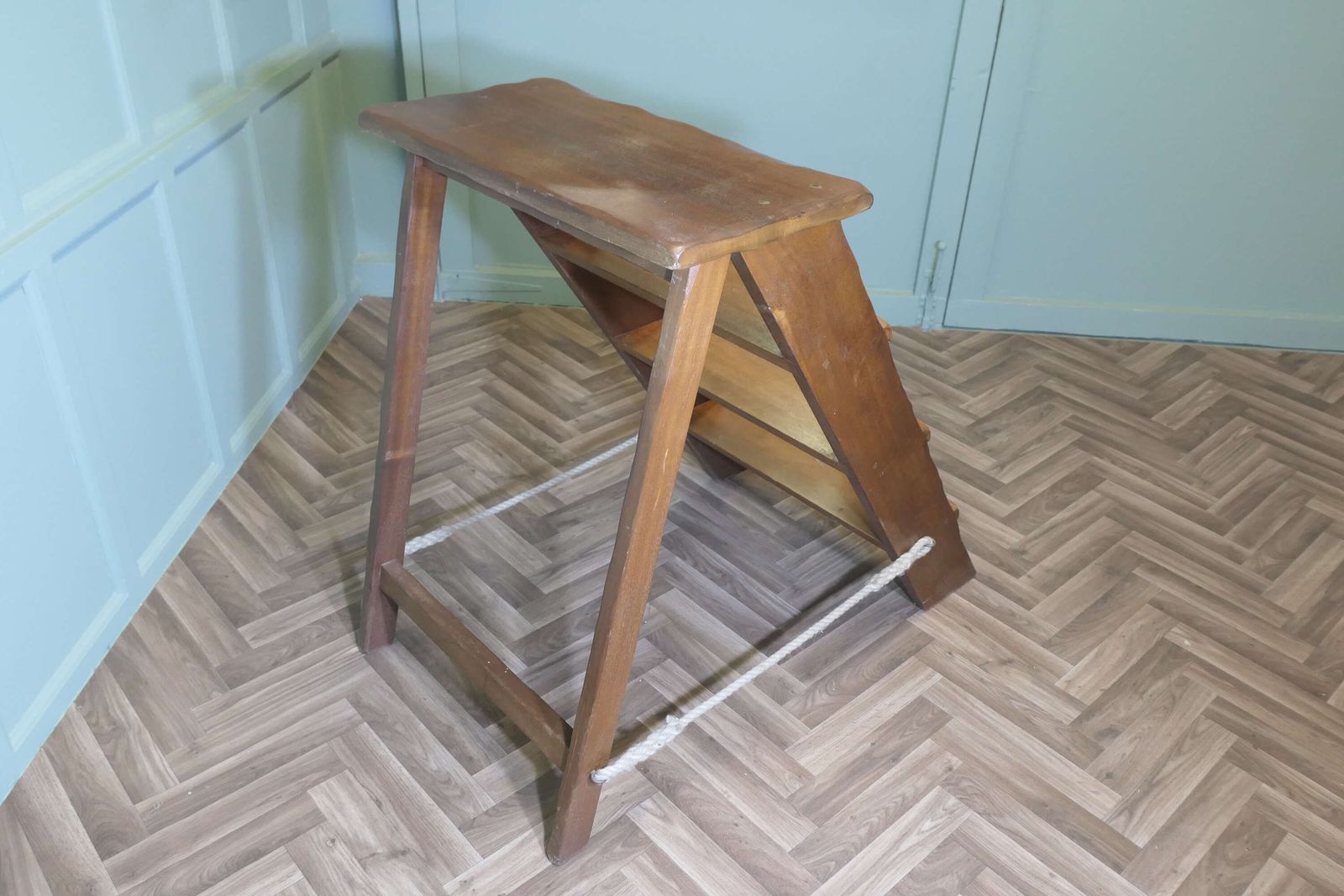 Teak Shop Display Unit, Library Steps, Ladder photo buy