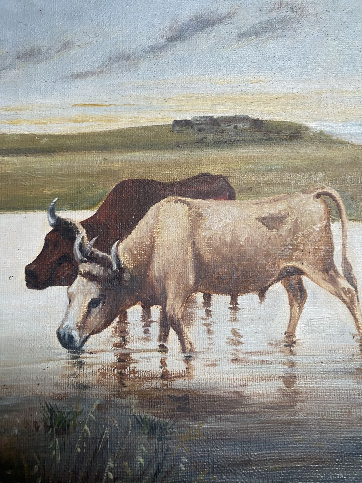 Pastoral Scene At The Drinking Trough   French School, Late 19th Century photo furniture