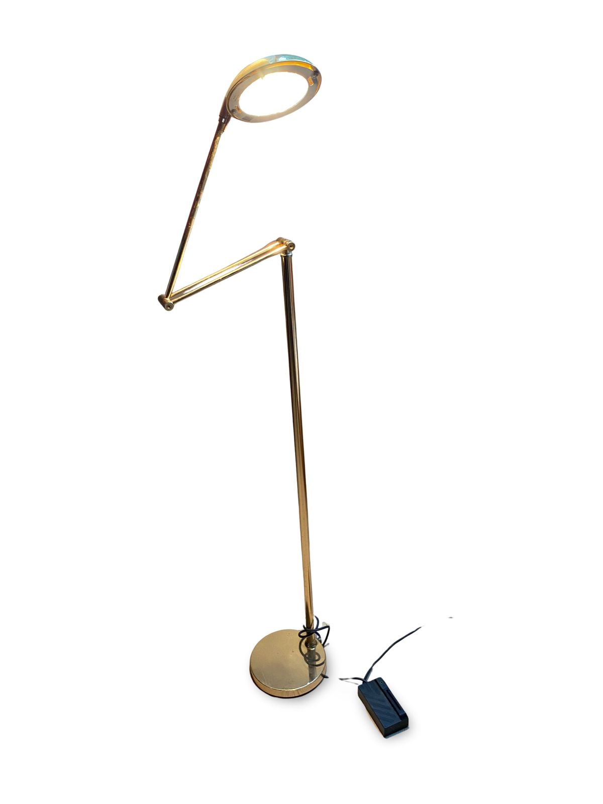 Articulated Halogen Lamp In Chromed Brass   1990s Design   Made In Italy   Height 155 Cm