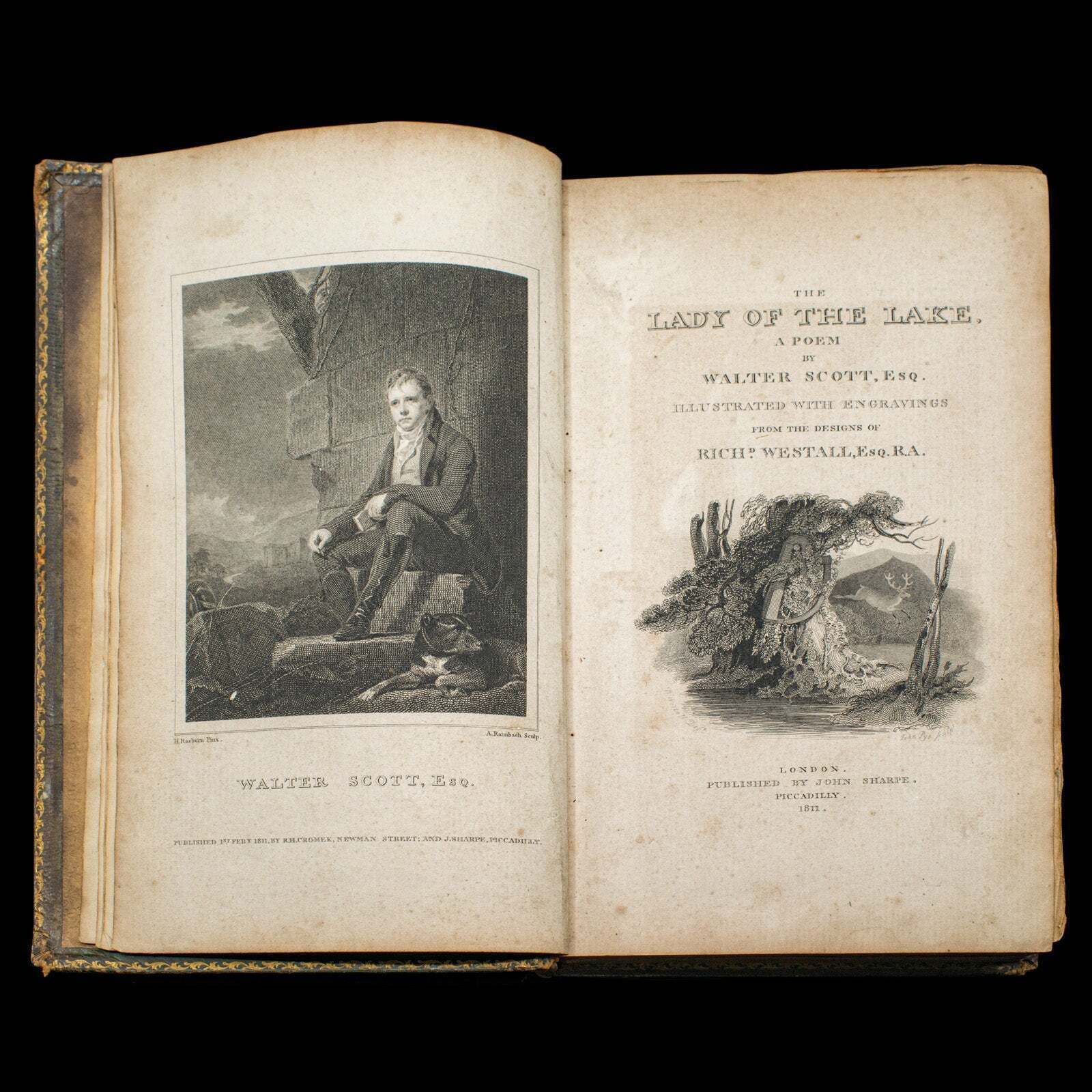 Antique Poetry Book, The Lady Of The Lake, Walter Scott, Early Edition, Georgian photo for sale