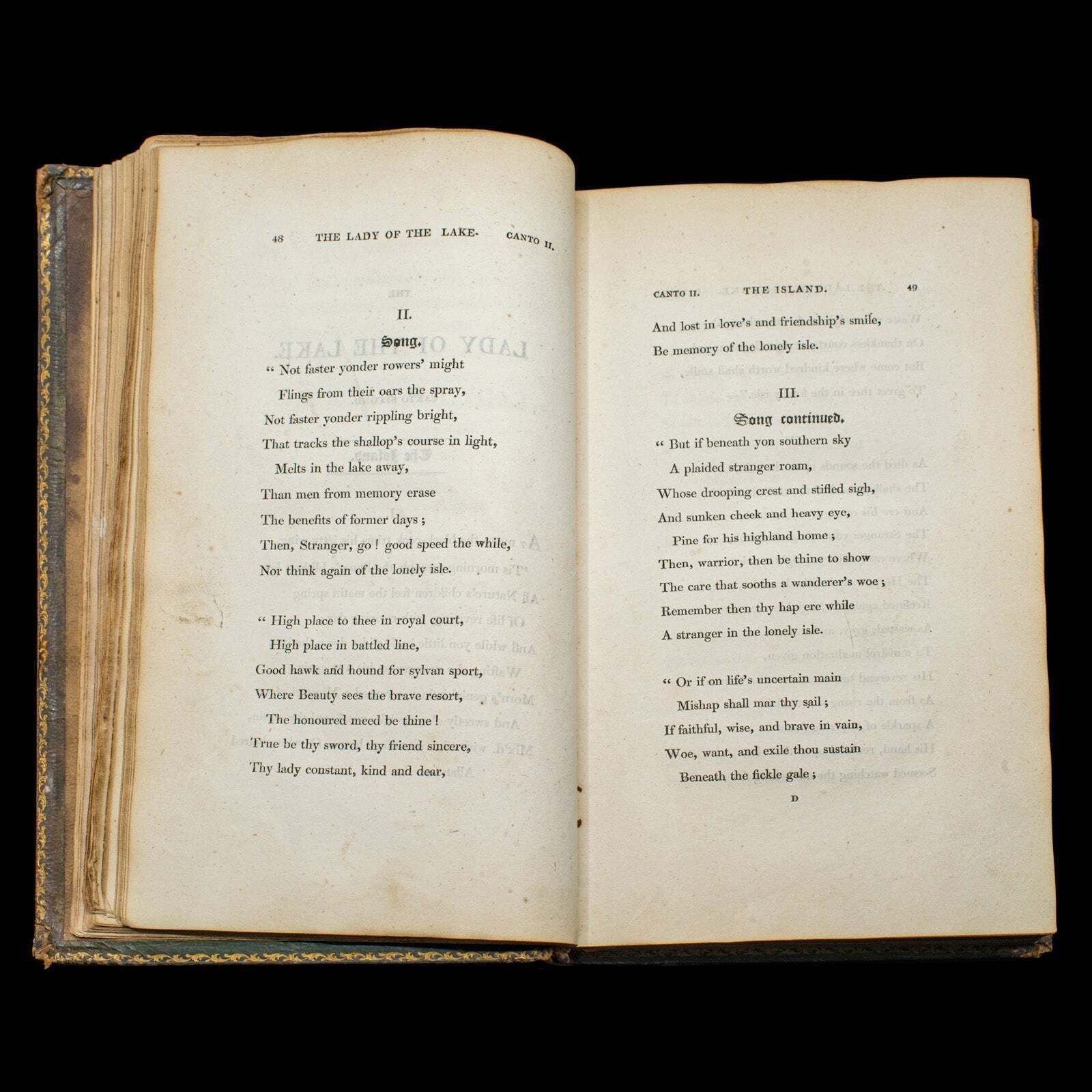 Antique Poetry Book, The Lady Of The Lake, Walter Scott, Early Edition, Georgian photo vinterior