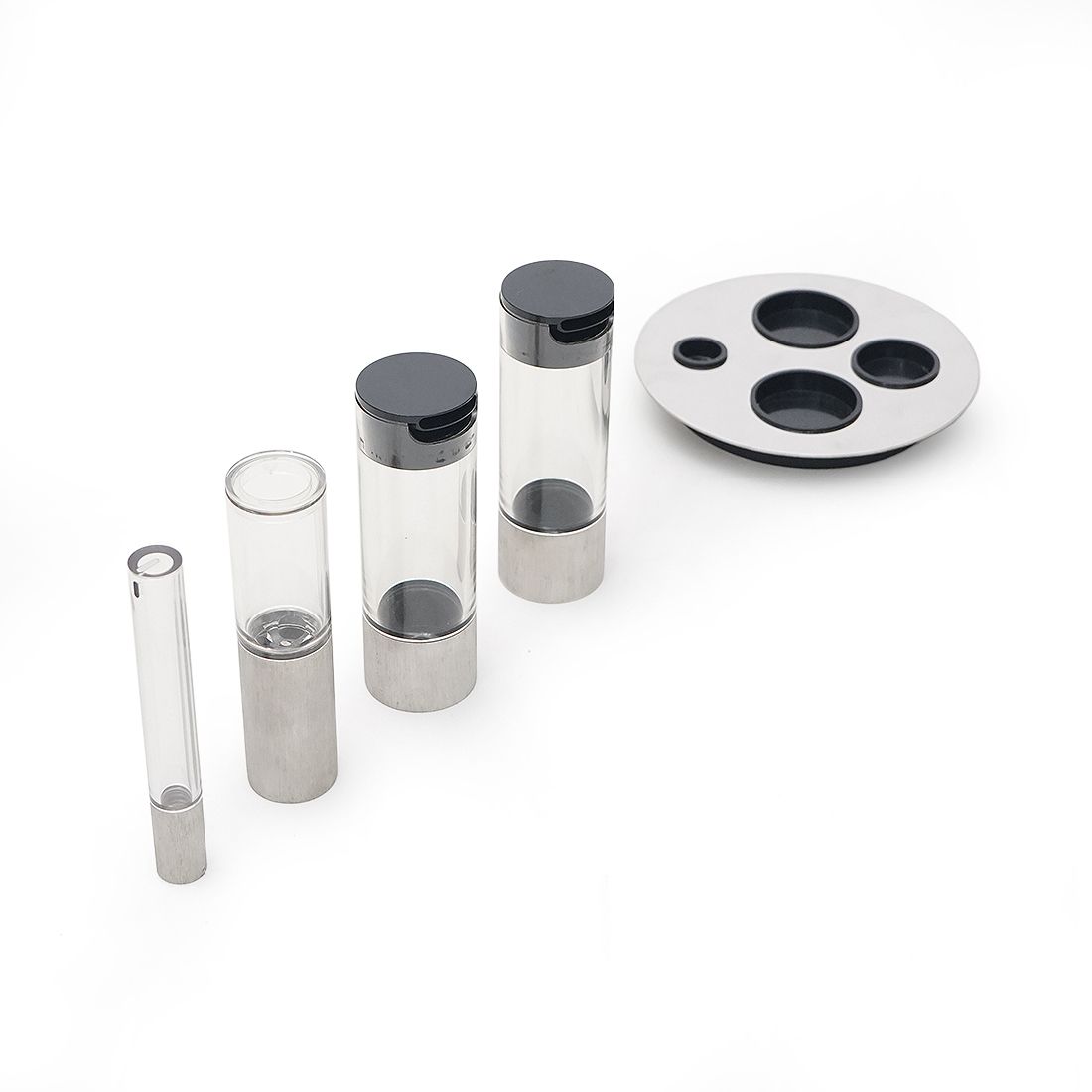 photo furniture Cylindrical Salt, Pepper, Oil And Vinegar Set By Studio Opi For Cini And Nils, 1970s