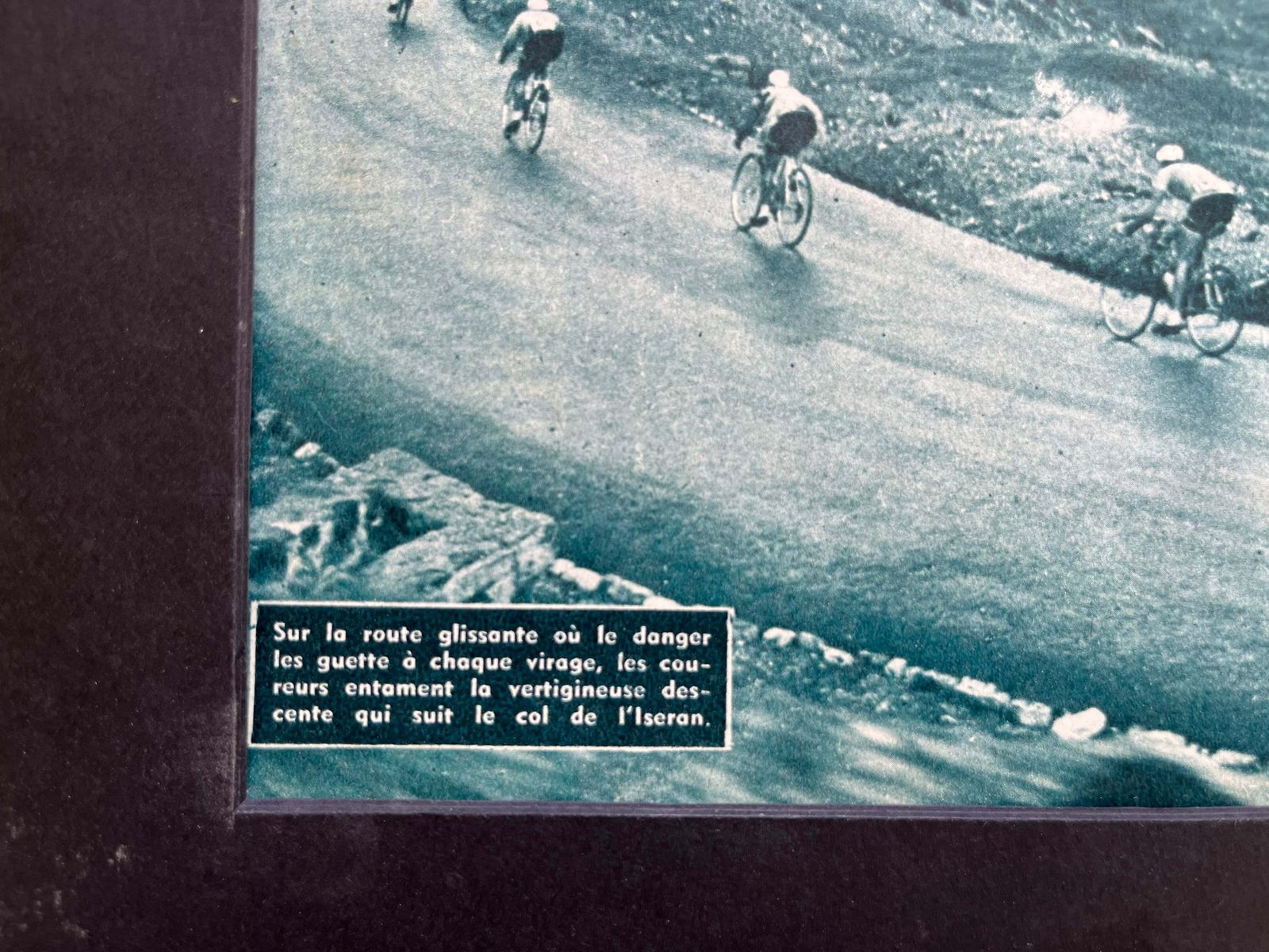 Tour De France Vintage Print Col D'iseran 1958 photo Art