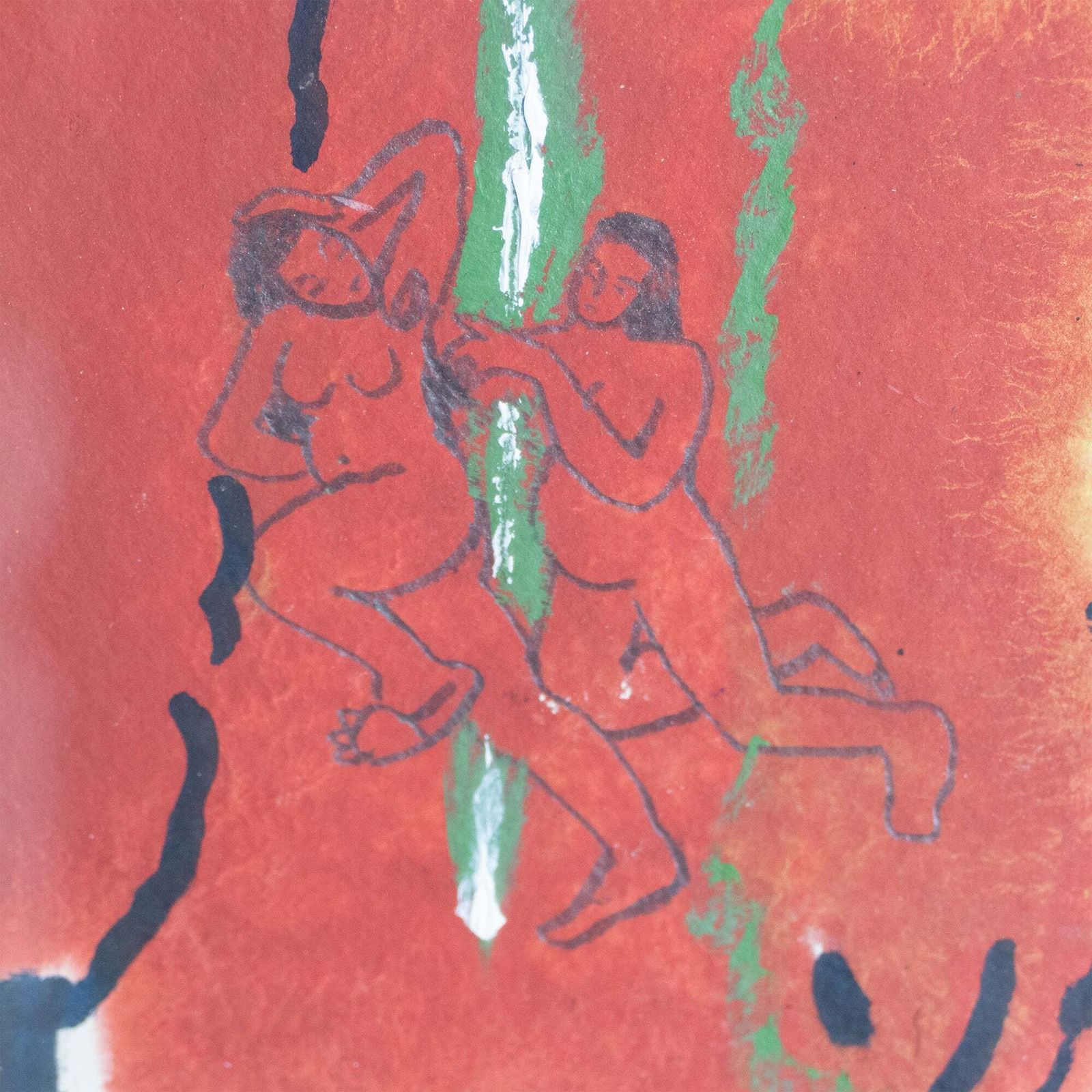 Figuren In Rood Woud – Toegeschreven Aan Jacoba Martínez Millán photo for sale