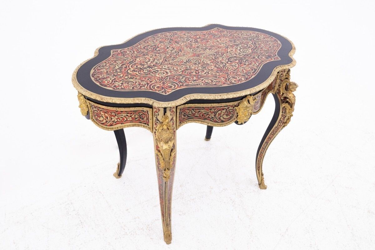 Antique Boulle Style Table, France, Mid 19th Century. After Renovation. photo for sale