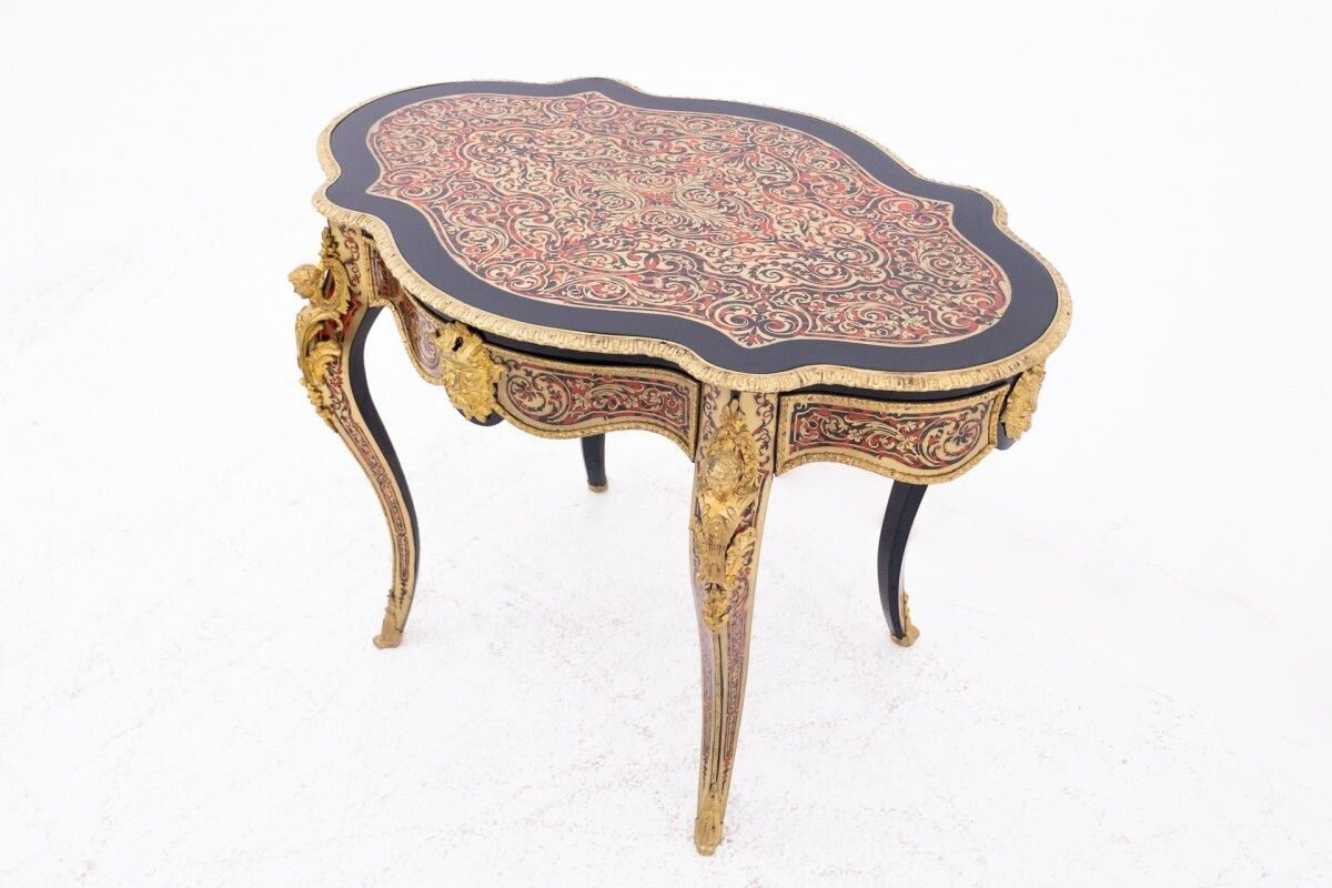 Antique Boulle Style Table, France, Mid 19th Century. After Renovation. photo 7019.0
