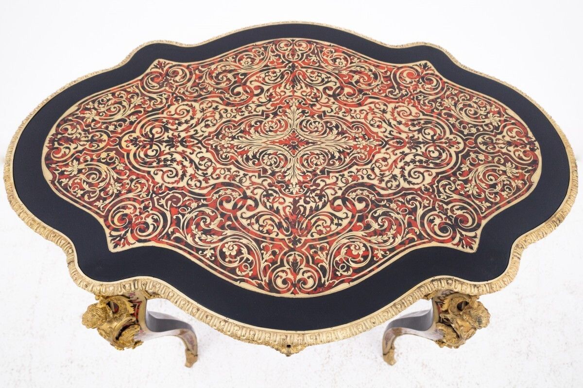 Antique Boulle Style Table, France, Mid 19th Century. After Renovation. photo buy