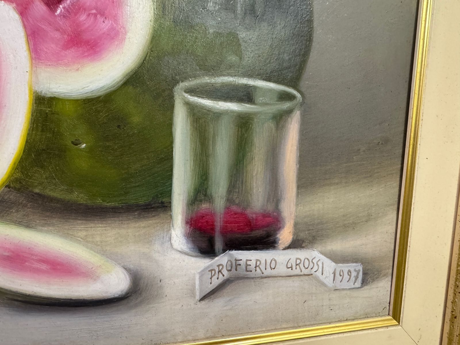 photo furniture Proferio Grossi, Still Life Painting With Watermelons, 1997