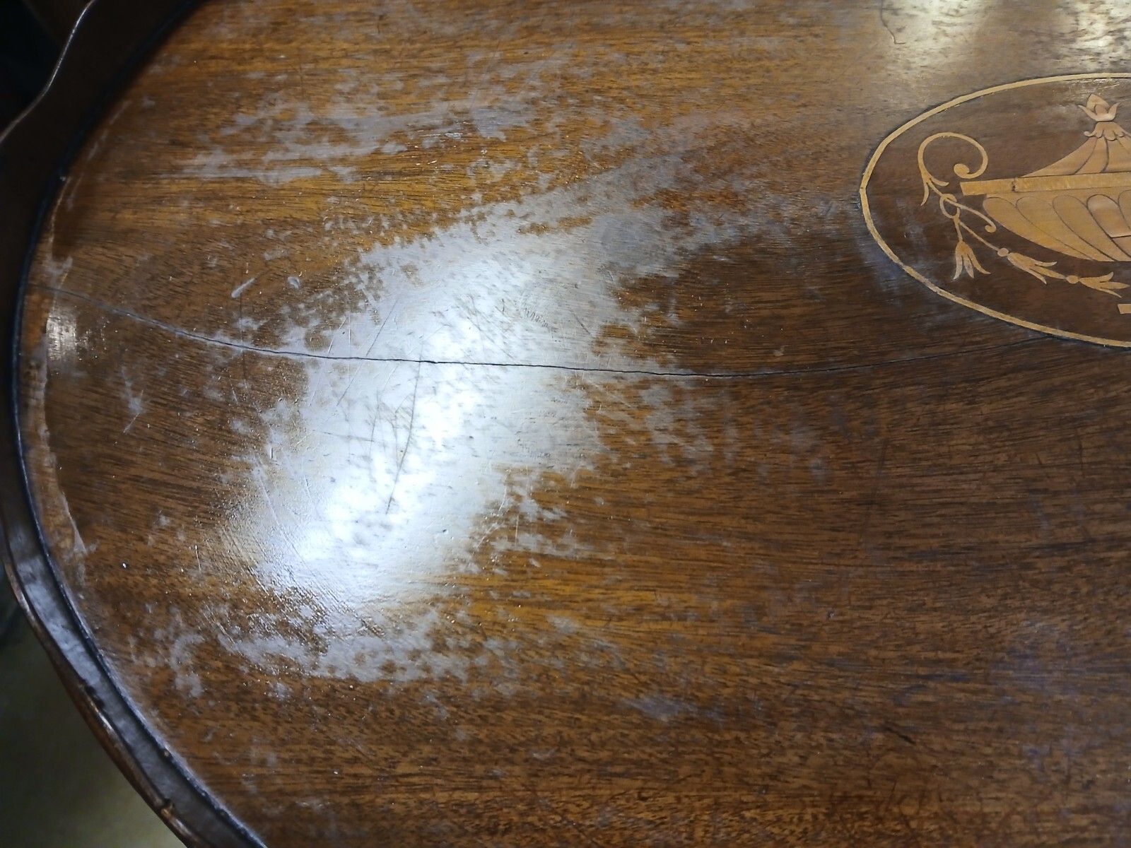 Edwardian Sheraton Revival Tray Top Occasional Table photo vinterior