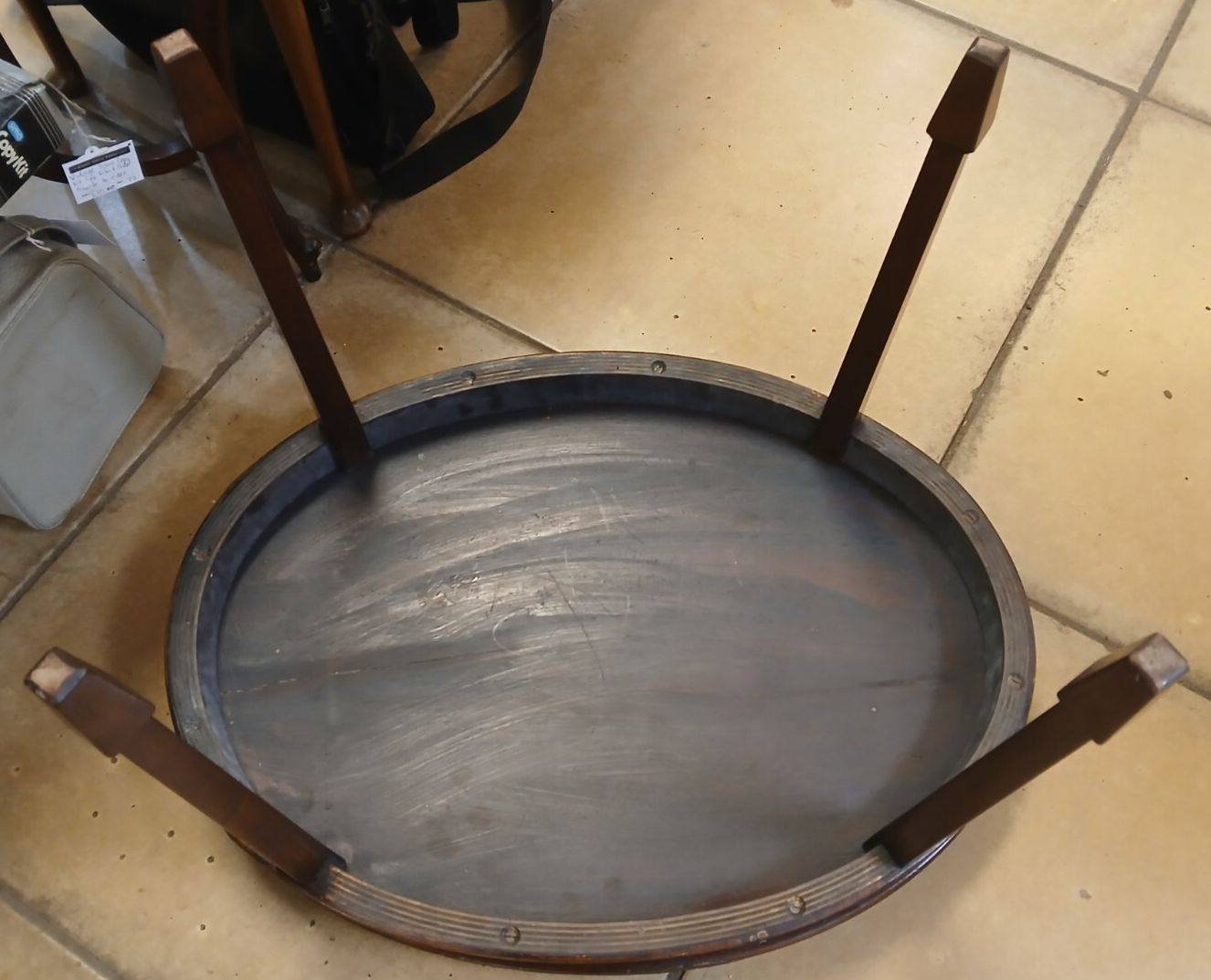 Furniture Edwardian Sheraton Revival Tray Top Occasional Table photo