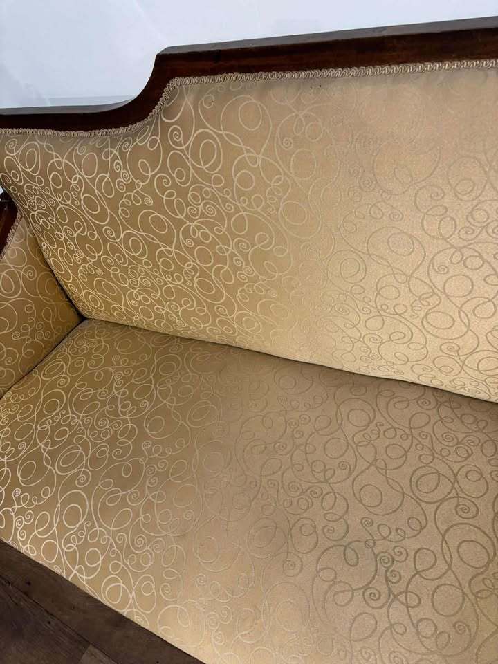photo for sale Edwardian Walnut Upholstered Settee