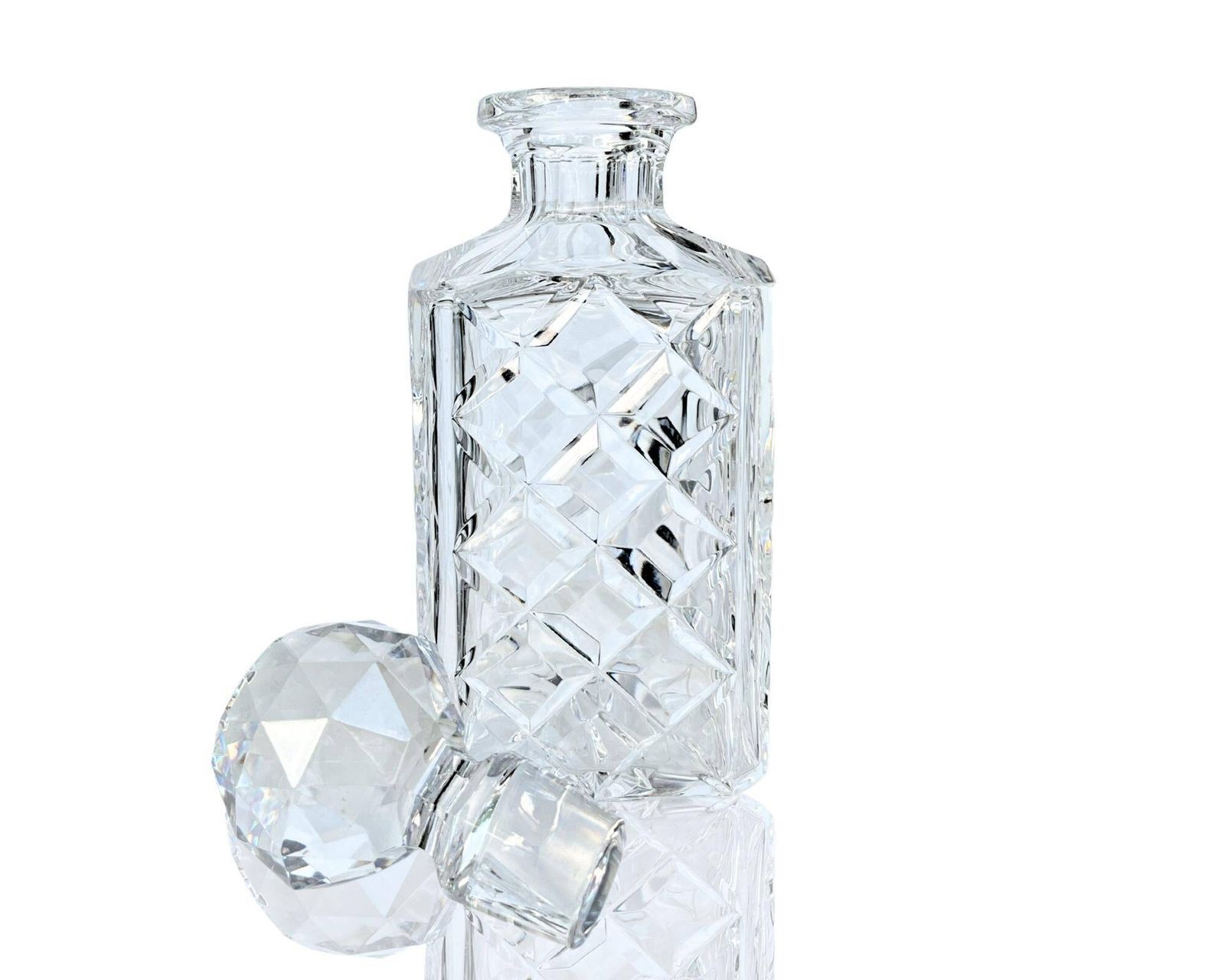 Kristallen Whiskykaraf Set | 2 Stuks | Diamantgeslepen | Val Saint Lambert photo vinterior
