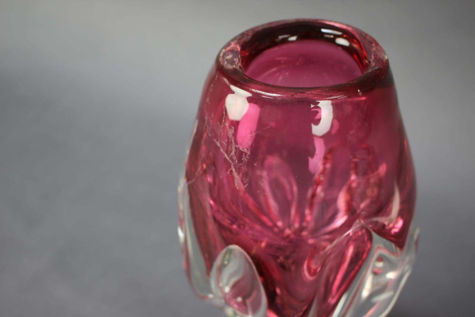 photo furniture Bohemian Art Glass Vase By Josef Hospodka, Czechoslovakia, 1960s