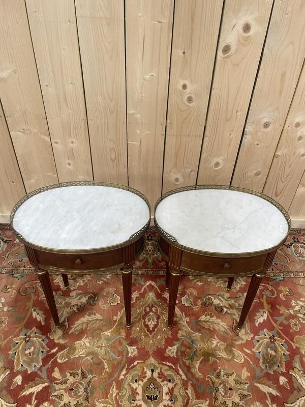 Paire De Tables De Chevets Louis XVI Pieds Toupies photo furniture