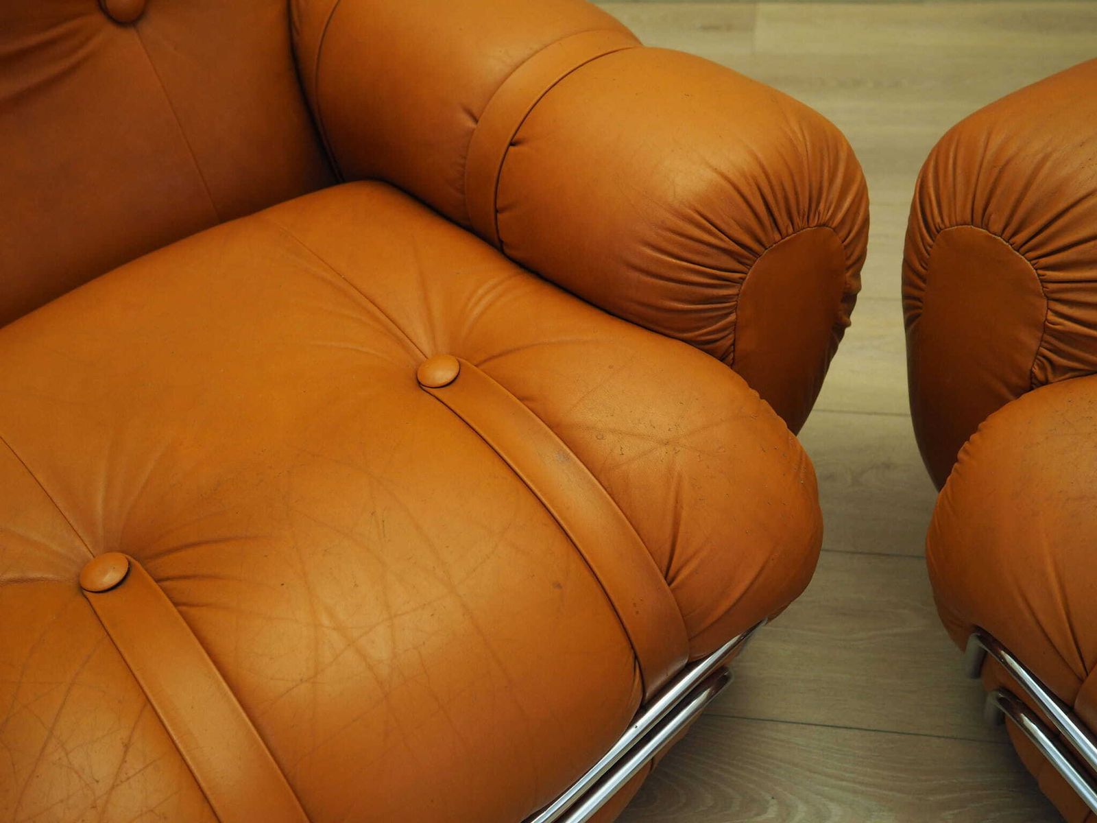 photo for sale Set Of Orange Armchairs, Space Age Design, 1960s, Production: Italy
