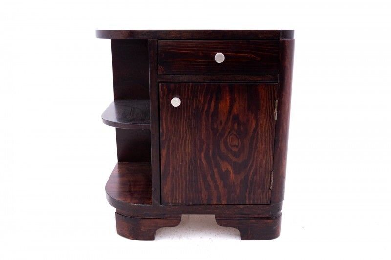 Pair Of Art Deco Bedside Tables, Poland, 1950s. After Renovation. photo vinterior