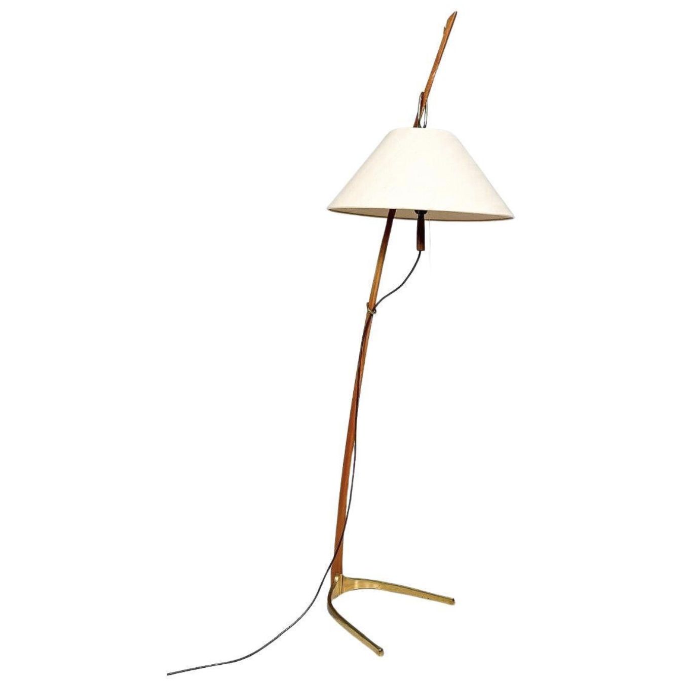 Mid Century Floor Lamp Model 2076 “Dornstab” By J.T Kalmar, Austria, 1950s